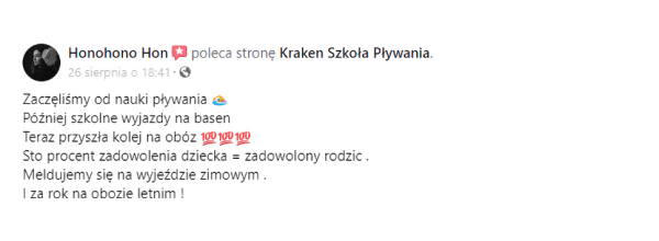 jesienne lekcje pływania Legnica